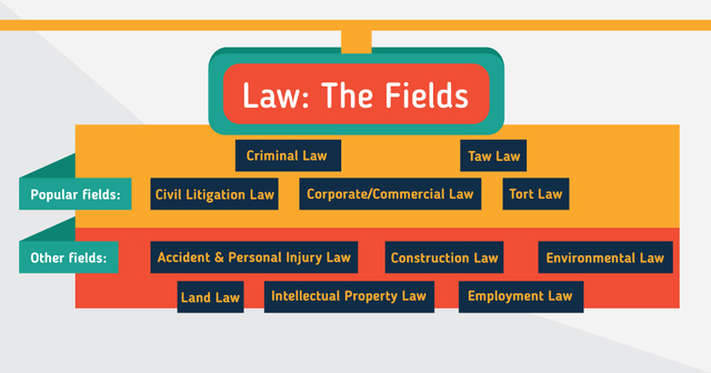 Ngành Luật có những lĩnh vực nào?