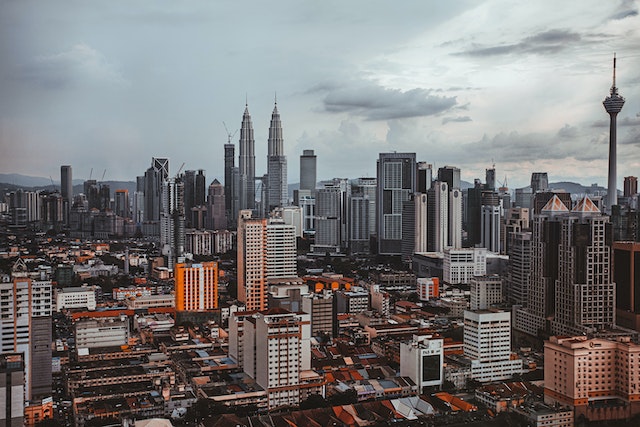 View of Petronas Twin Towers.