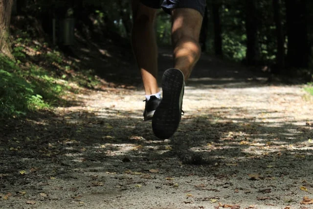 Jogger on a running trail.